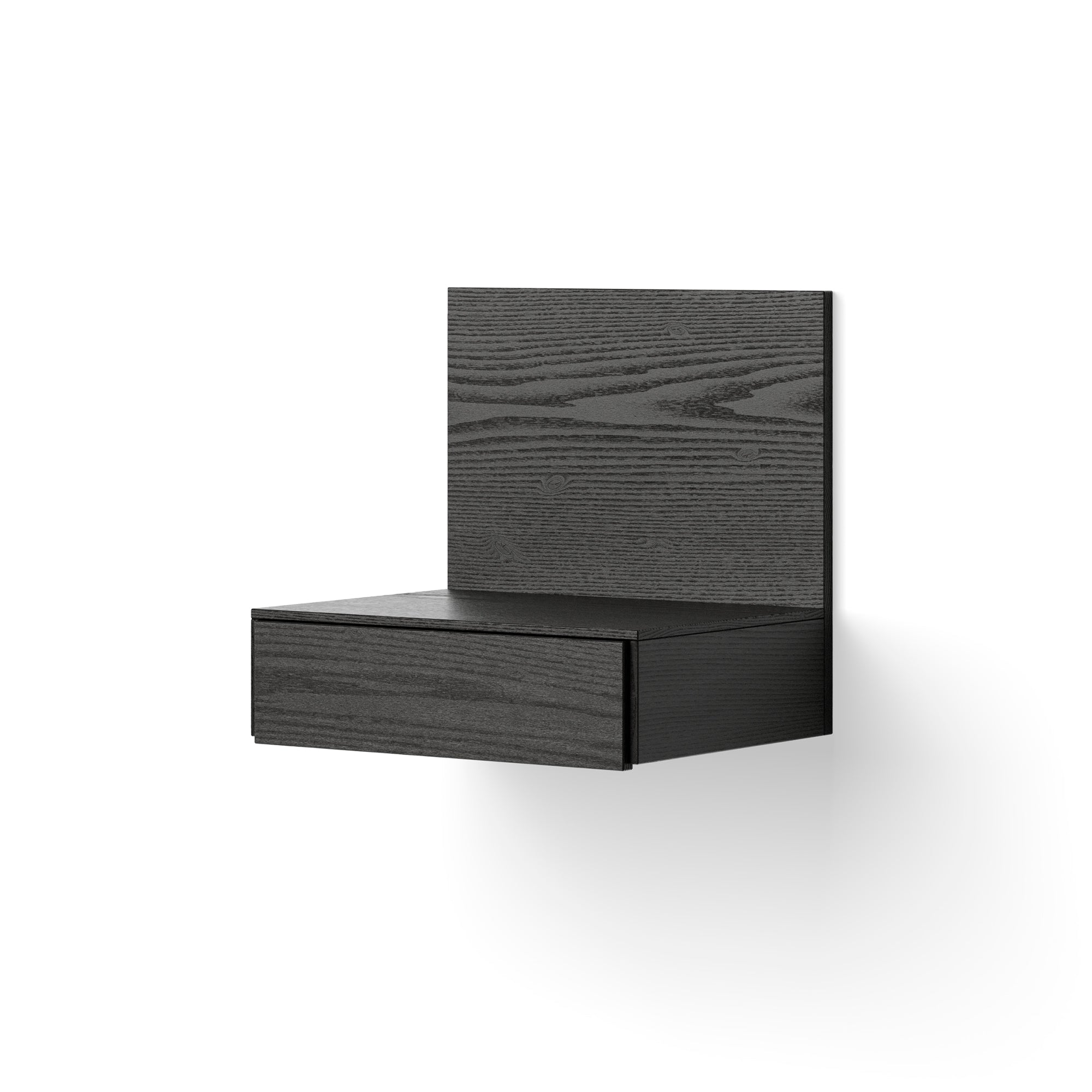 New Works - Tana Wandmontierter Nachttisch | Esche schwarz