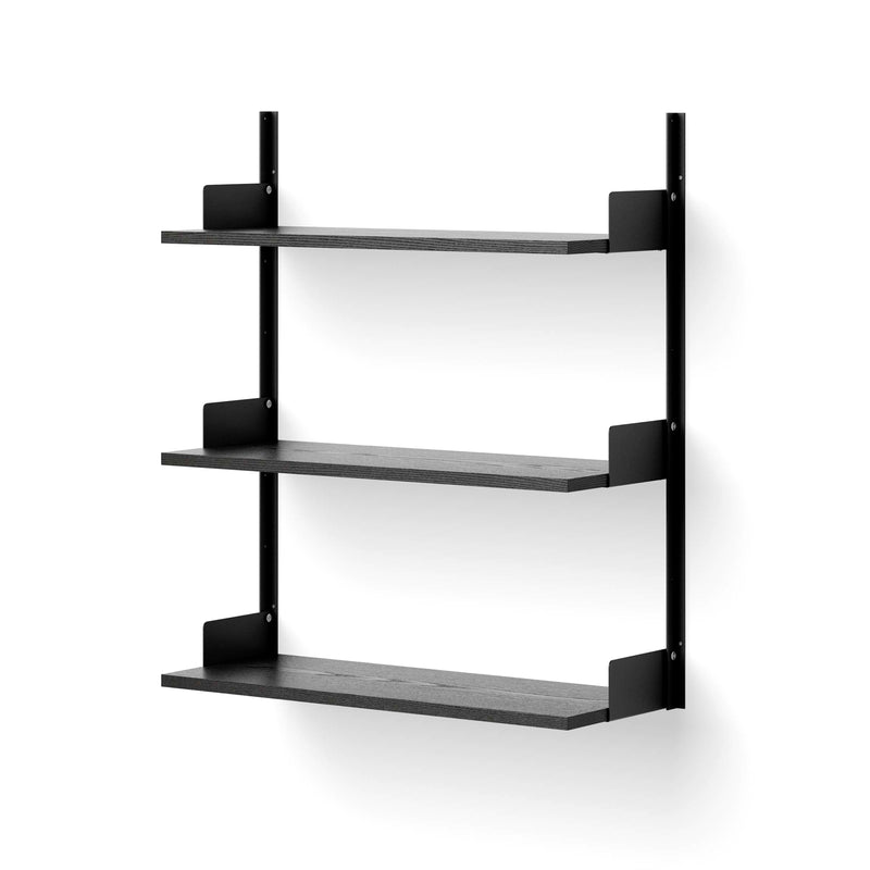 New Works - Wandregal | 900 / Esche schwarz/schwarz