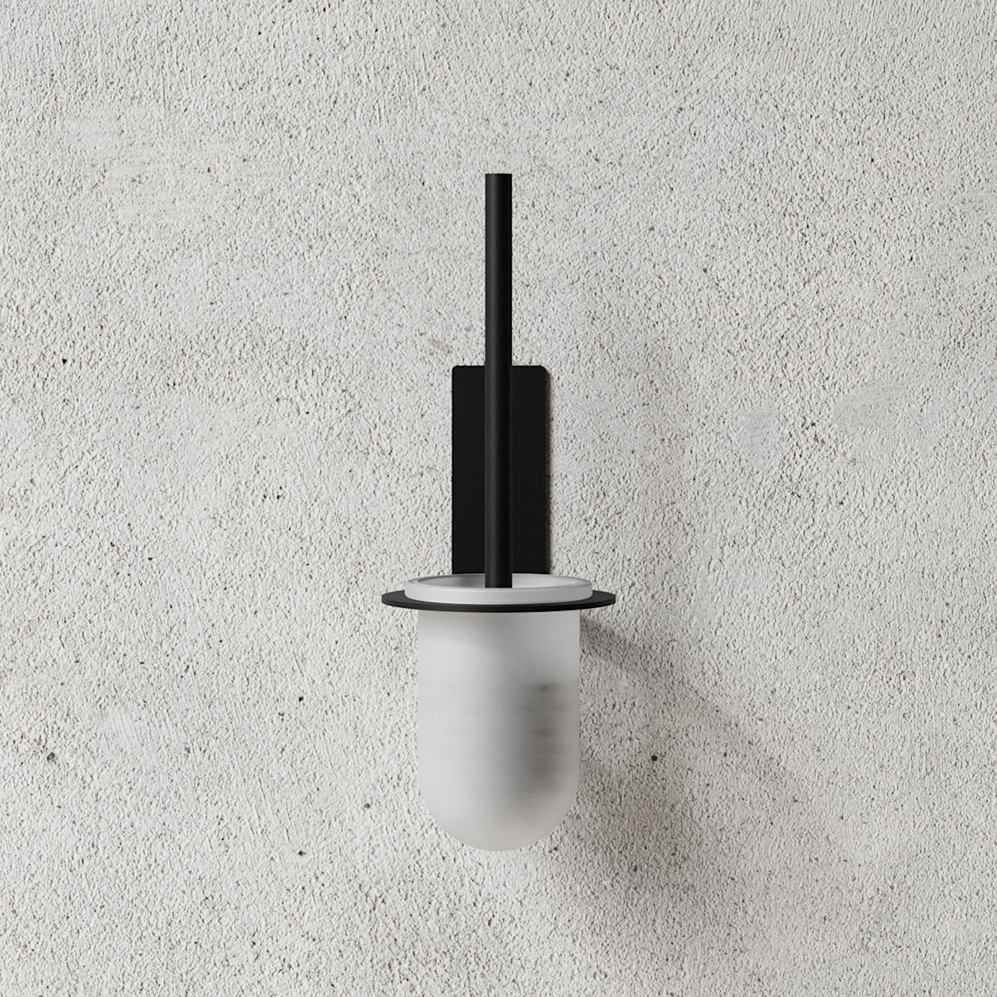 Nichba Design - Toilettenbürste mit Wandhalterung | schwarz