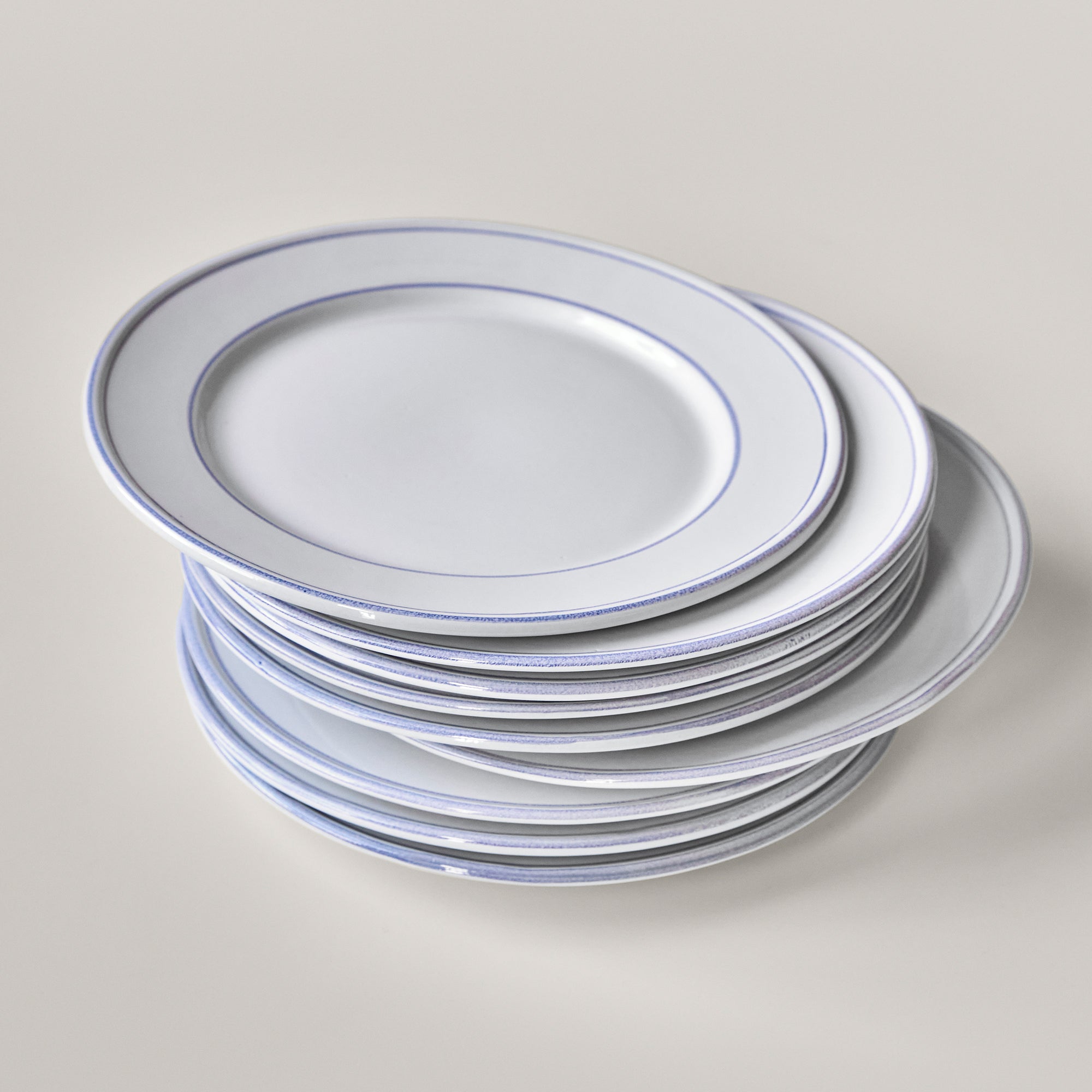 Nicolas Vahé - Bistro Teller | 2er-Set / Ø 27 cm / blau/weiß