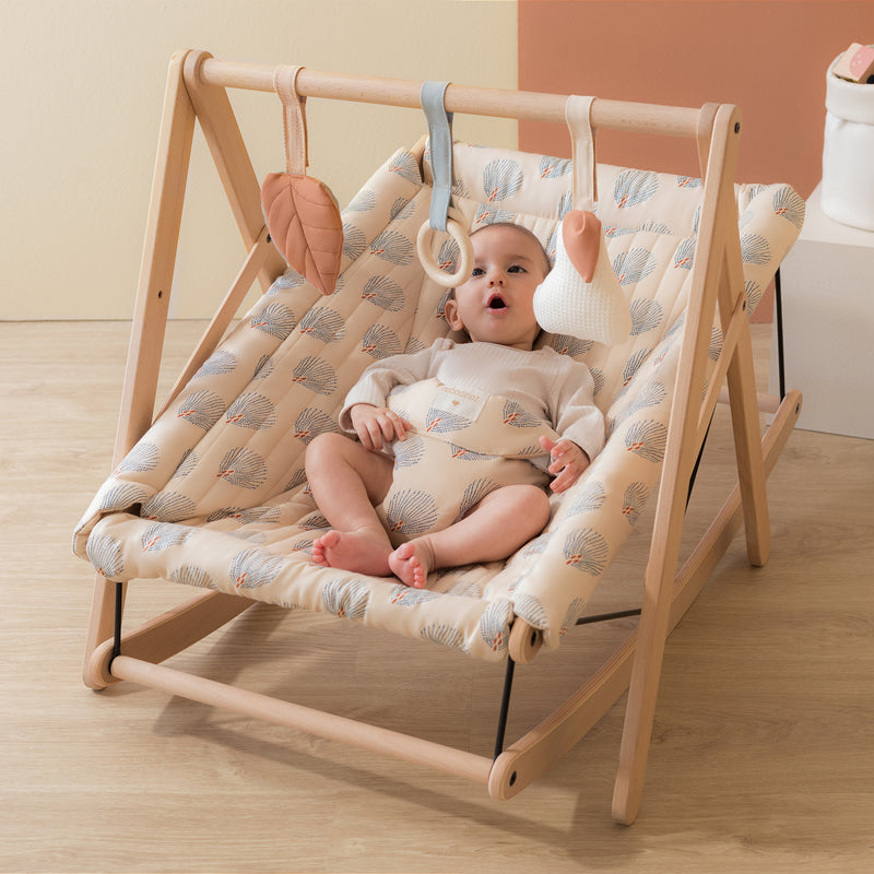 Nobodinoz - Growing Green Babywippe mit Polster