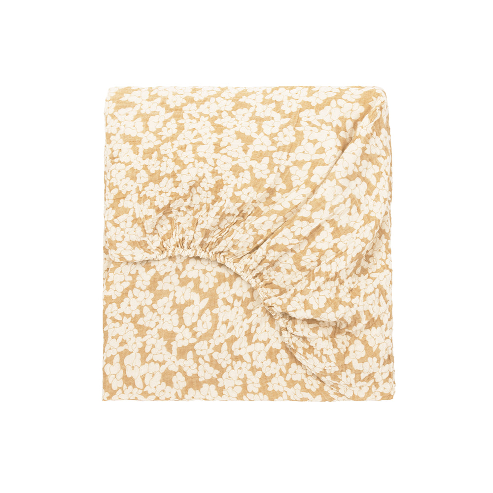 Nobodinoz - Wabi Sabi Spannbettlaken | golden brown sakura