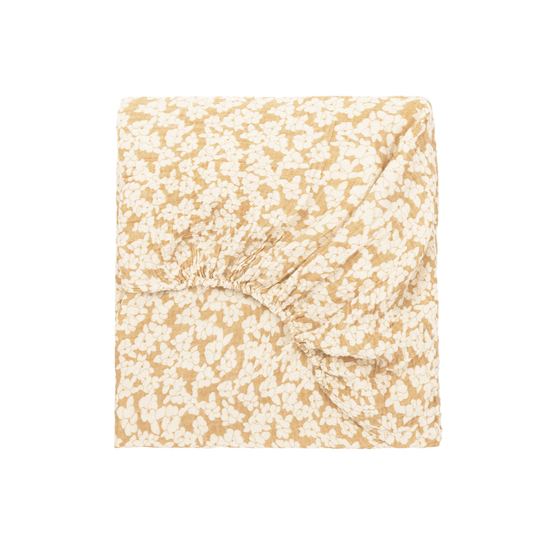 Nobodinoz - Wabi Sabi Spannbettlaken | golden brown sakura
