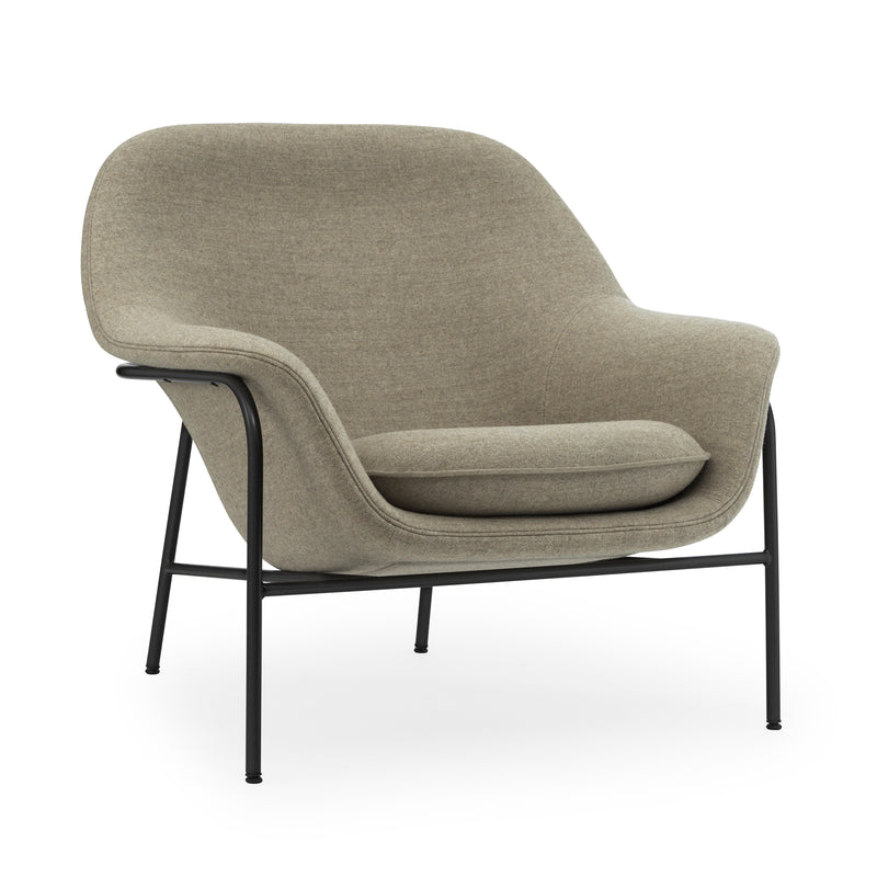 Normann Copenhagen - Drape Lounge Chair | Synergy 32 / Stahl schwarz