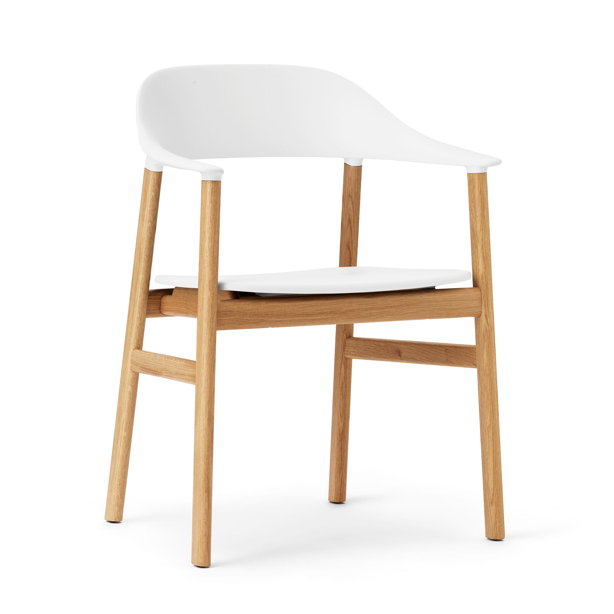 Normann Copenhagen - Herit Armlehnstuhl | weiß / Eiche natur