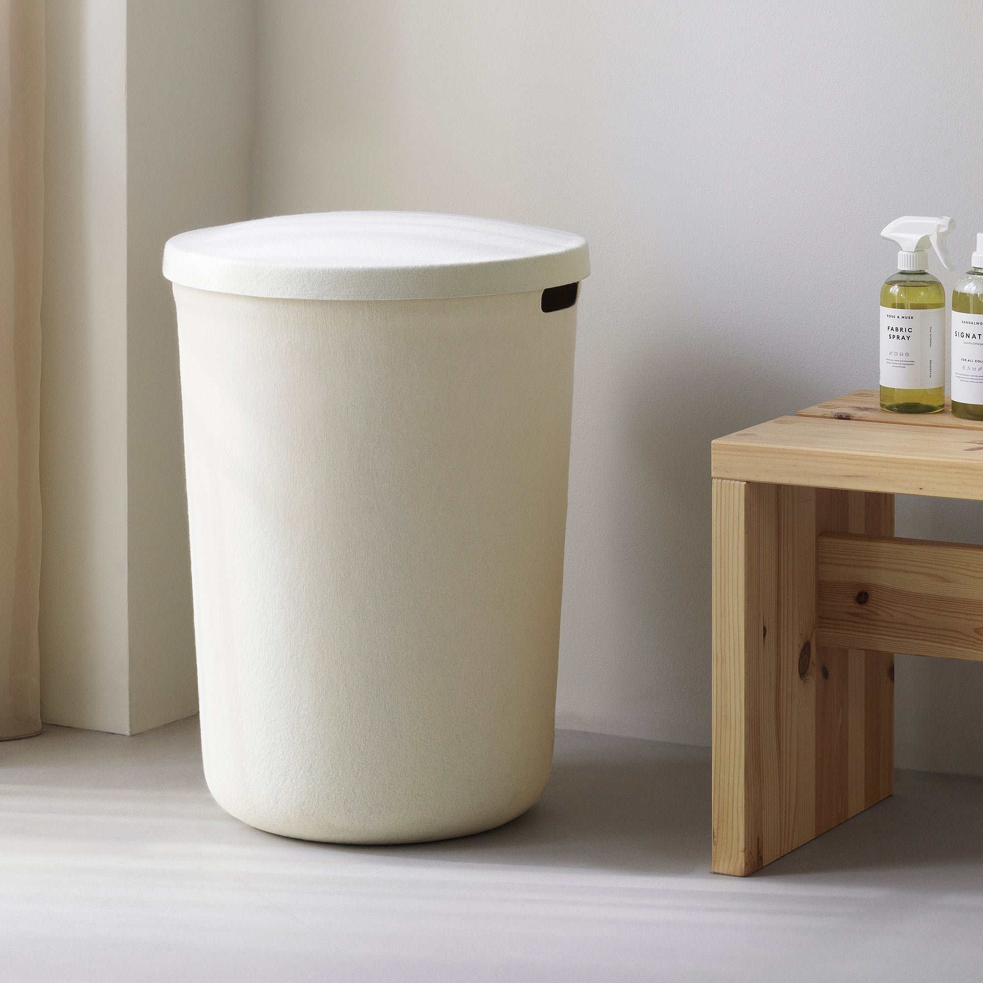 Normann Copenhagen - Hide Wäschekorb | cream