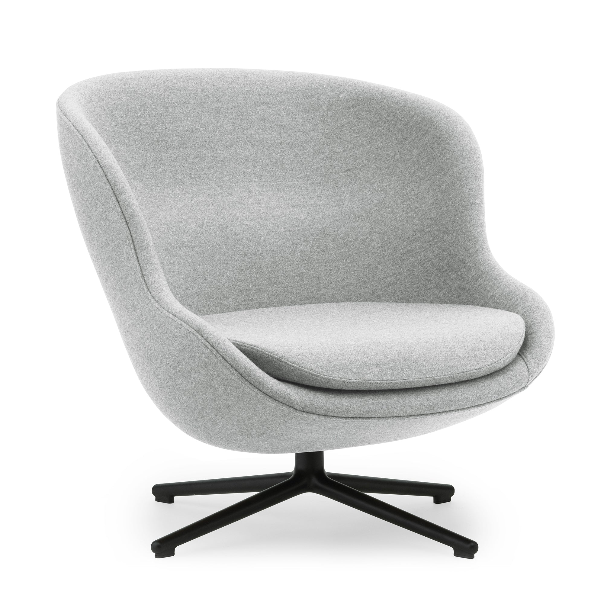 Normann Copenhagen - Hyg Lounge-Sessel mit Drehgestell | Synergy grau (LDS16)
