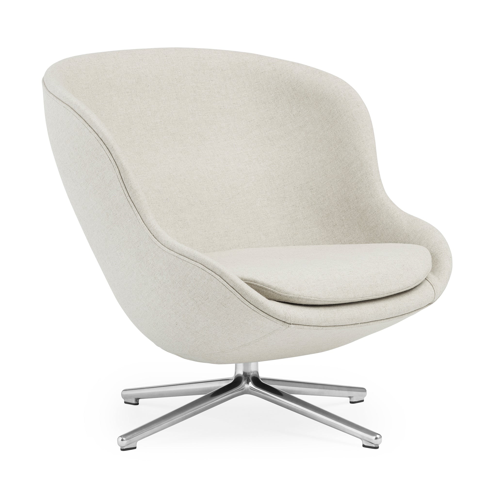 Normann Copenhagen - Hyg Lounge-Sessel mit Drehgestell | Main Line Flax hellgrau (MLF20)