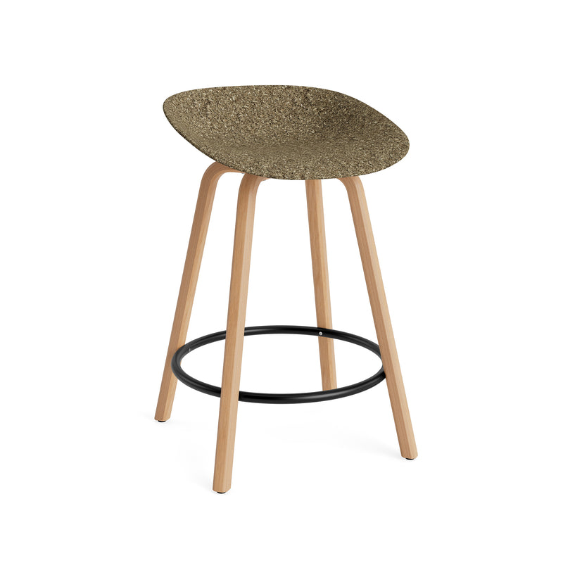 Normann Copenhagen - Mat Barhocker | Fußstütze schwarz / H 65 cm / seaweed