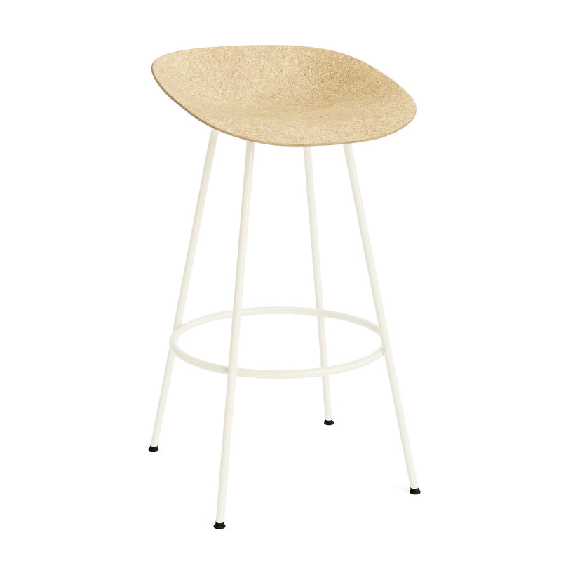 Normann Copenhagen - Mat Barhocker Stahl | H 75 cm / hemp / cream