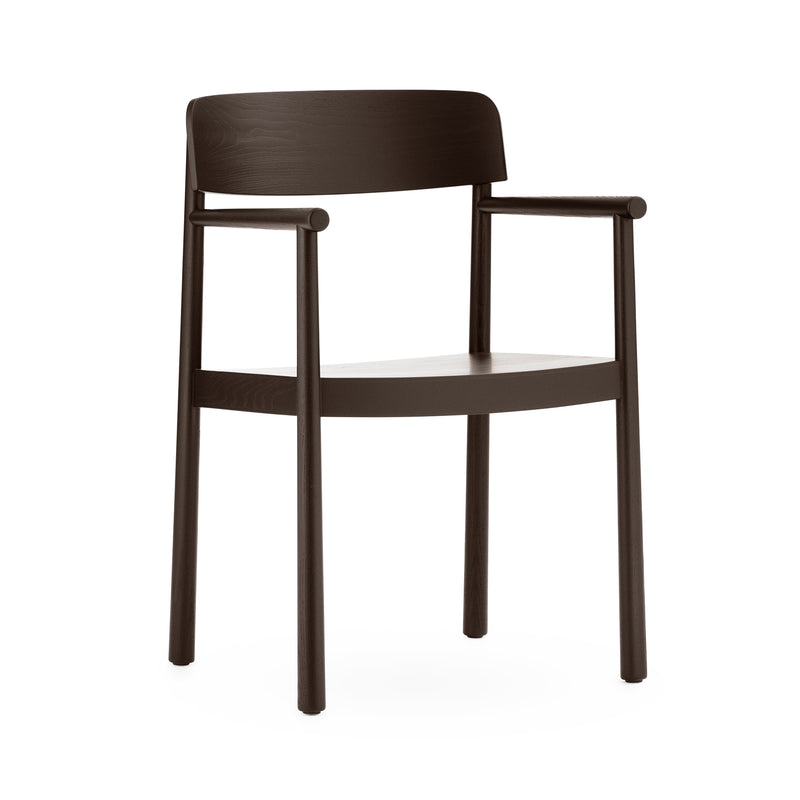 Normann Copenhagen - Timb Armlehnstuhl | ohne Polster / braun
