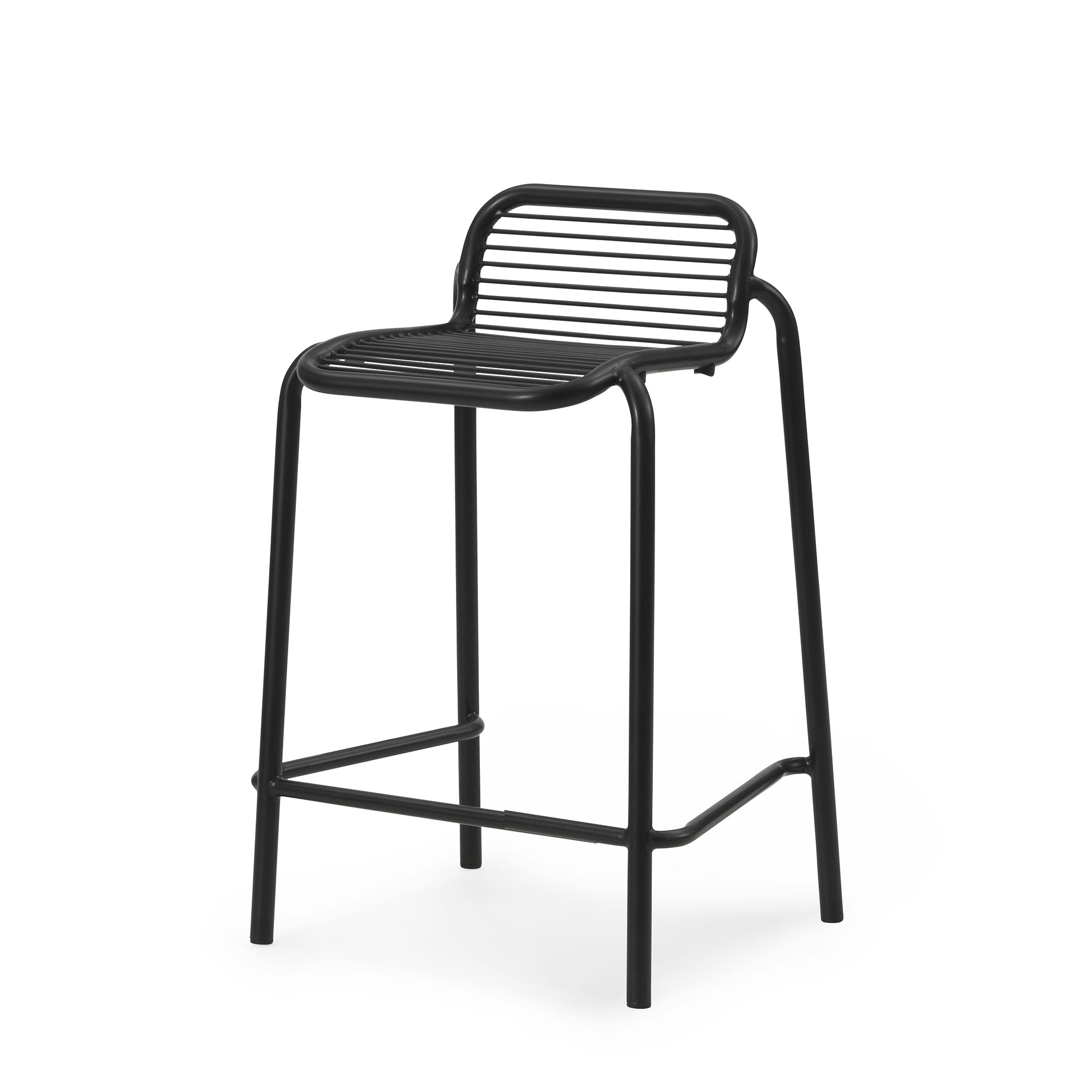 Normann Copenhagen - Vig Outdoor Barstuhl | ohne Polster / H 65 cm / schwarz