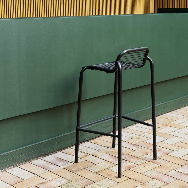 Normann Copenhagen - Vig Outdoor Barstuhl | ohne Polster / H 75 cm / schwarz