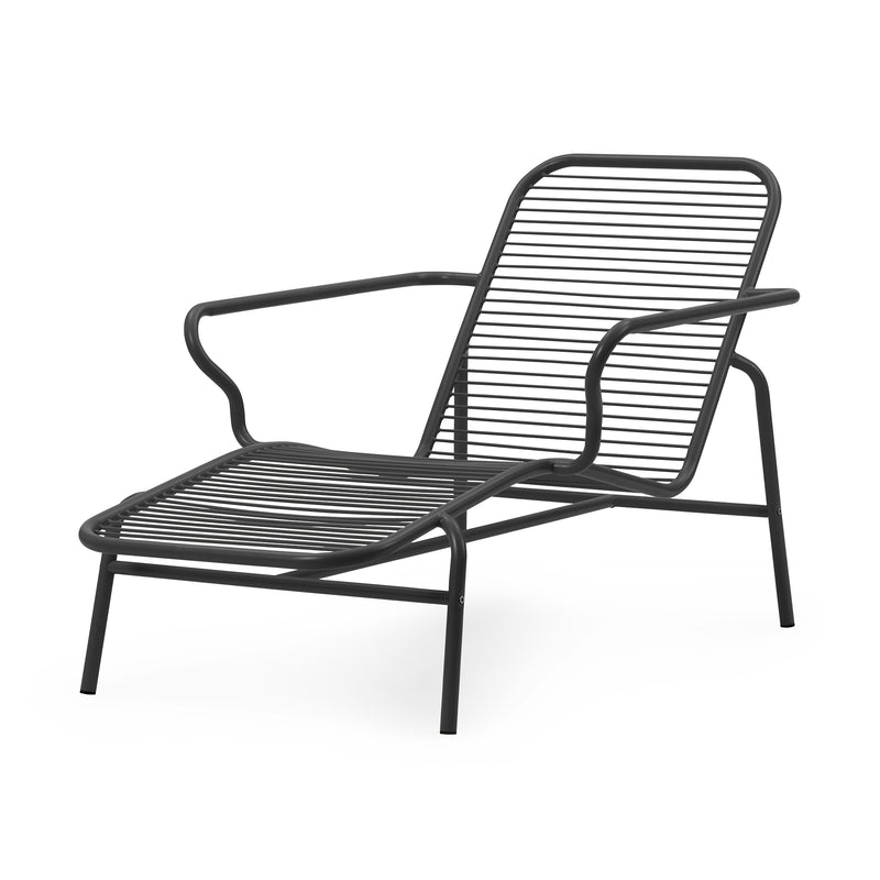 Normann Copenhagen - Vig Outdoor Liegestuhl | schwarz