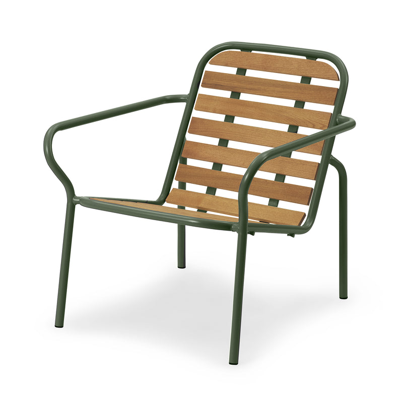 Normann Copenhagen - Vig Outdoor Lounge Chair | Robinie natur / dunkelgrün
