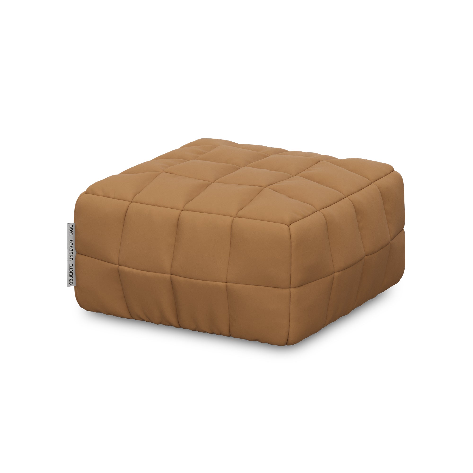 OUT Objekte unserer Tage - Henn Pouf | Kvadrat Haku cognac (0351)