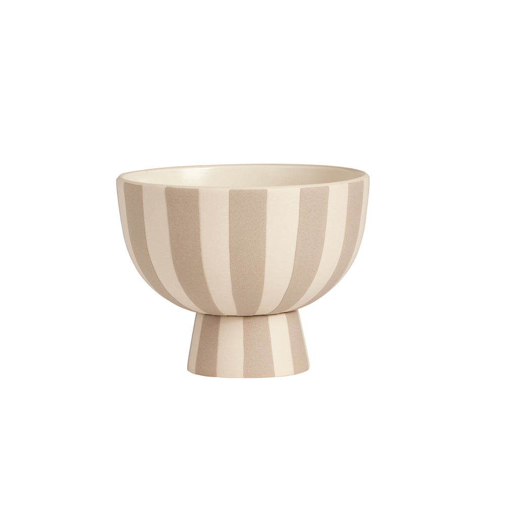 OYOY - Toppu Schale mit Fuß | Ø 12,5 x H 10 cm / clay