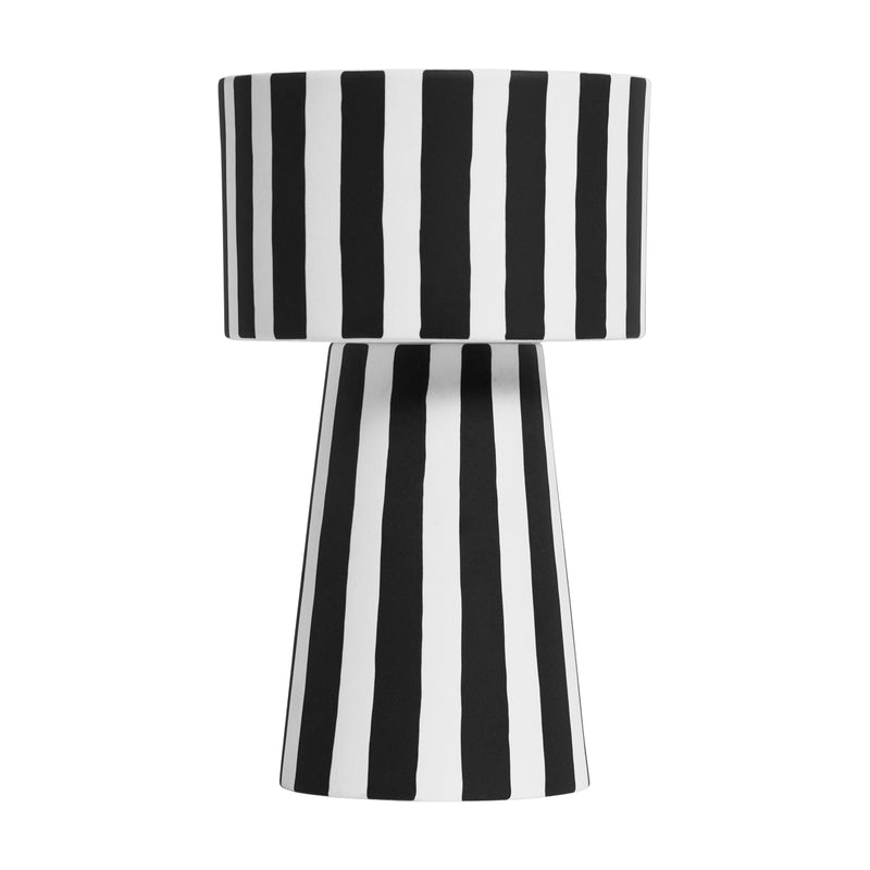 OYOY - Toppu Übertopf | Ø 15 x H 24 cm / schwarz/weiß
