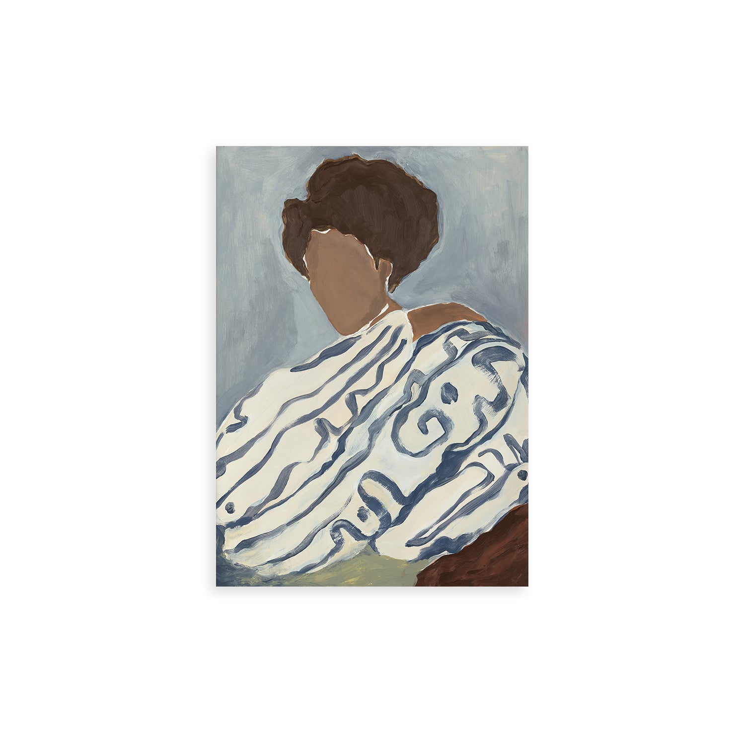 Paper Collective - Blue Curls Poster | 30 x 40 cm