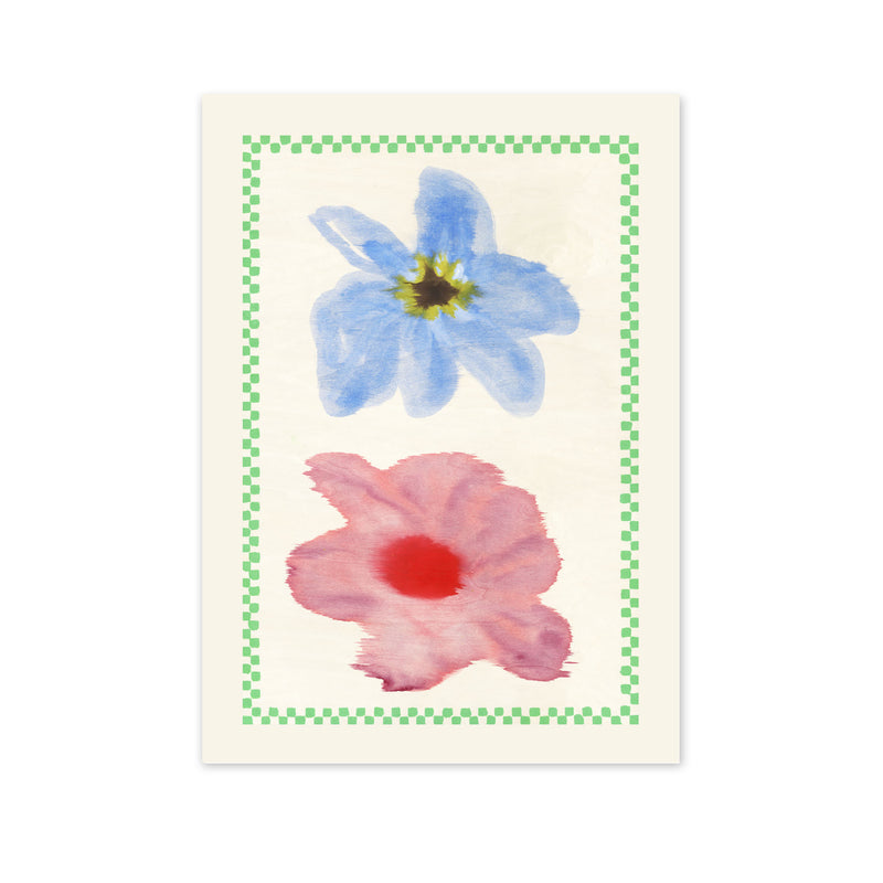 Paper Collective - Flower with Checks Poster | 1 / 50 x 70 cm
