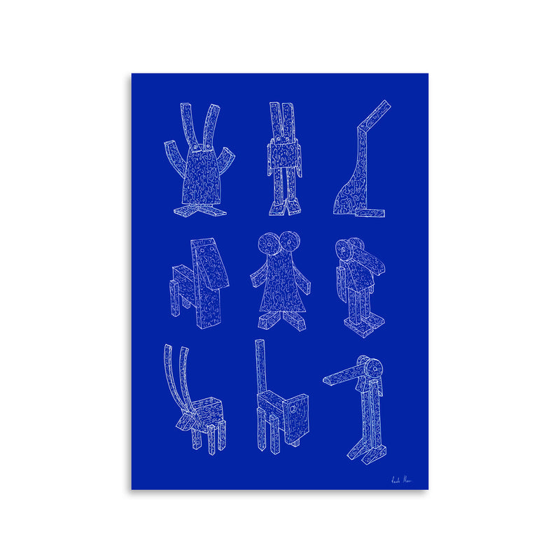 Paper Collective - Offcut Animals Poster | 50 x 70 cm