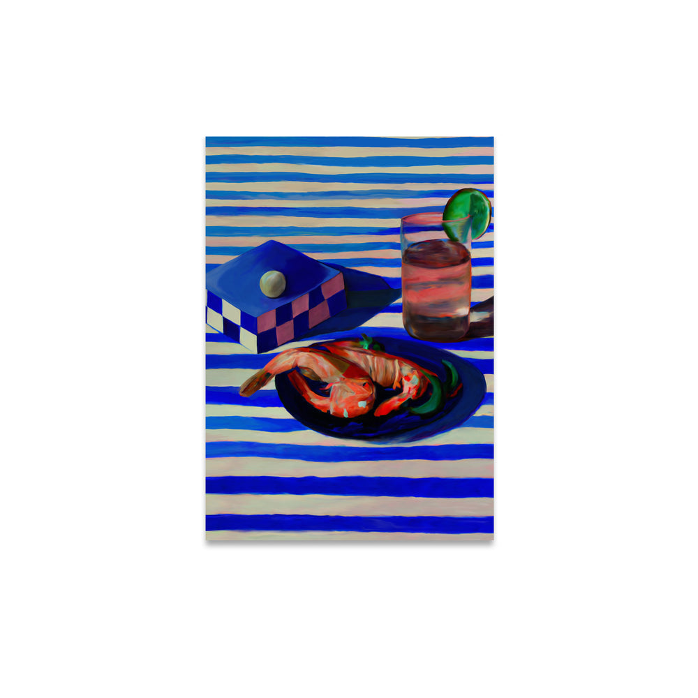 Paper Collective - Shrimp Stripes Poster | 30 x 40 cm