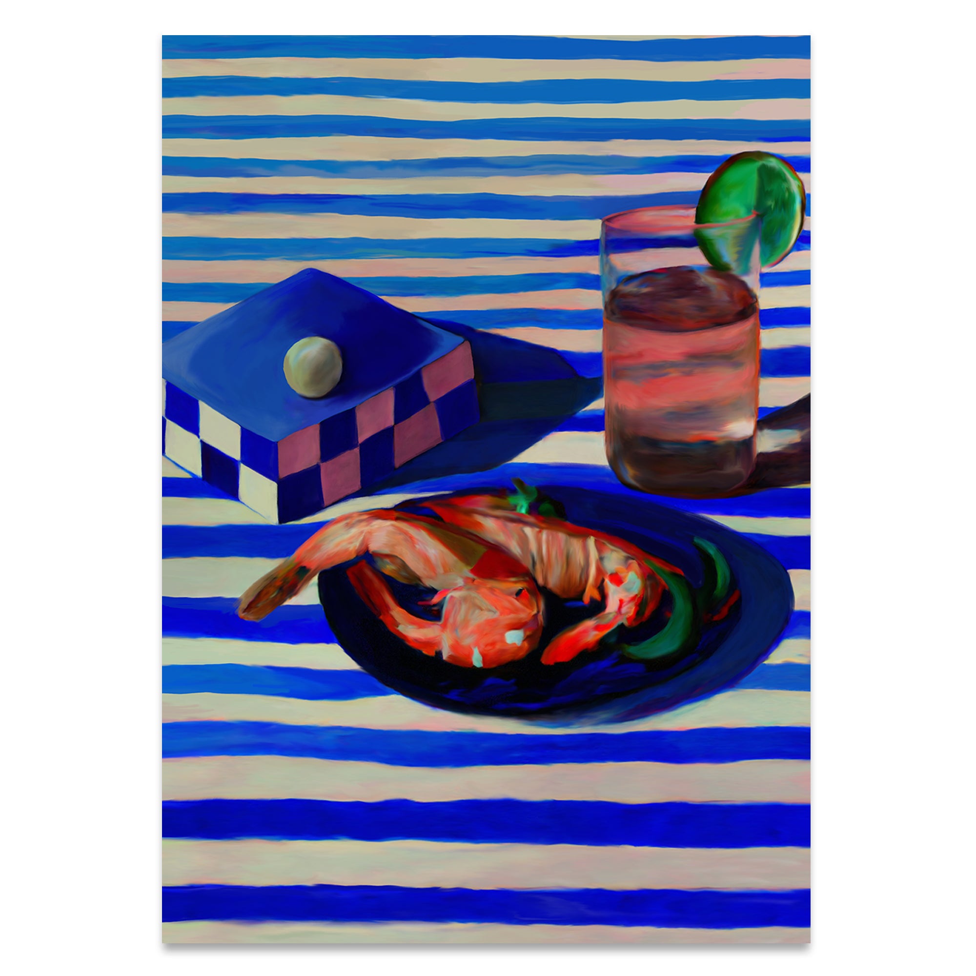 Paper Collective - Shrimp Stripes Poster | 70 x 100 cm