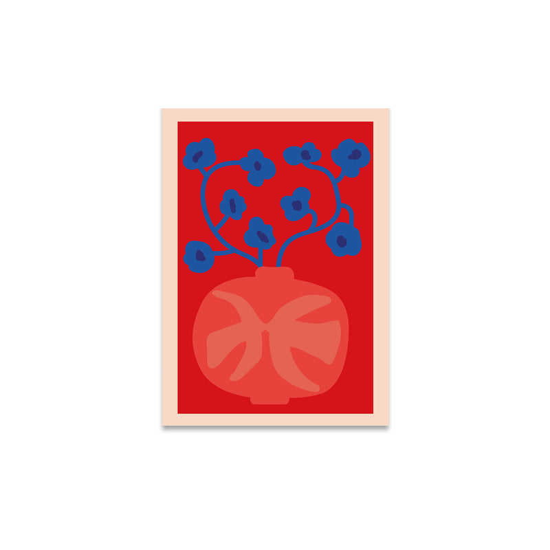 Paper Collective - The Red Vase Poster | 30 x 40 cm