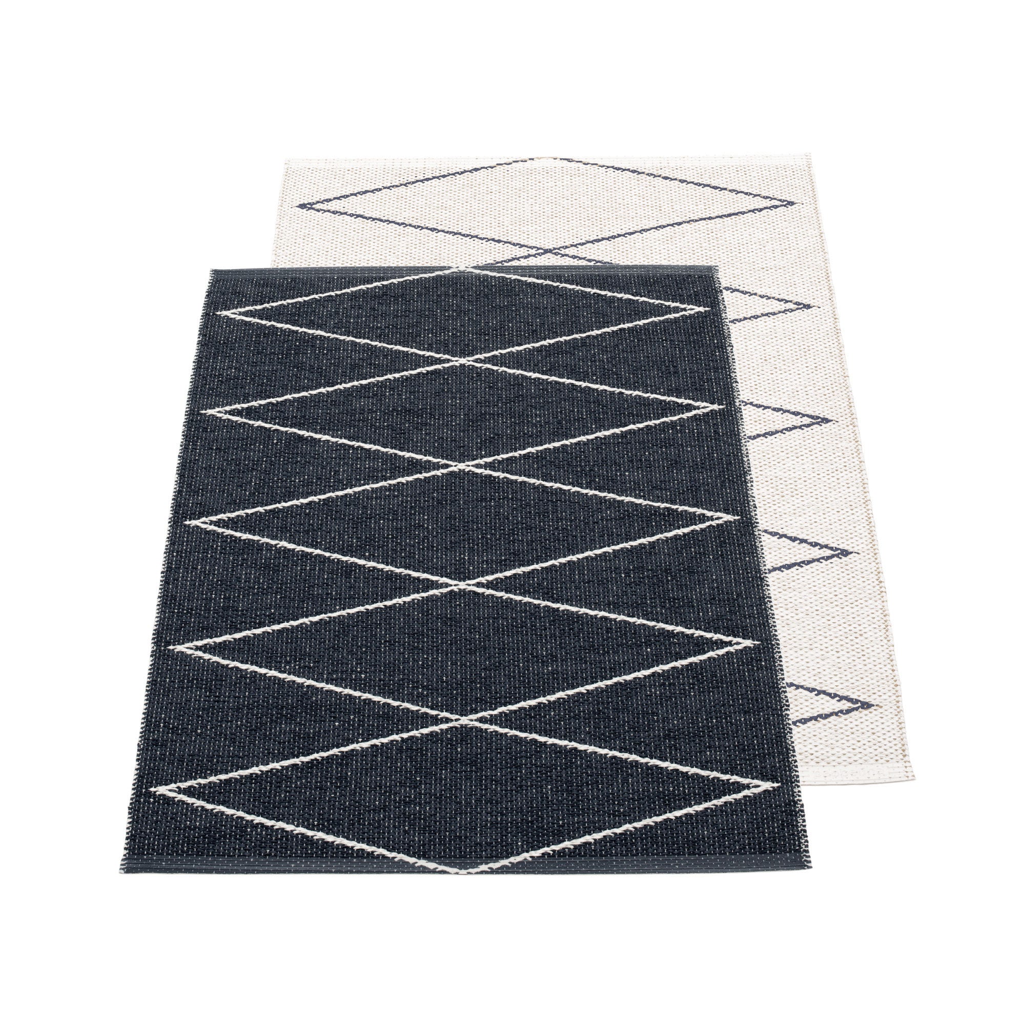 Pappelina - Max Wendeteppich (70 cm) | 70 x 100 cm / black/vanilla
