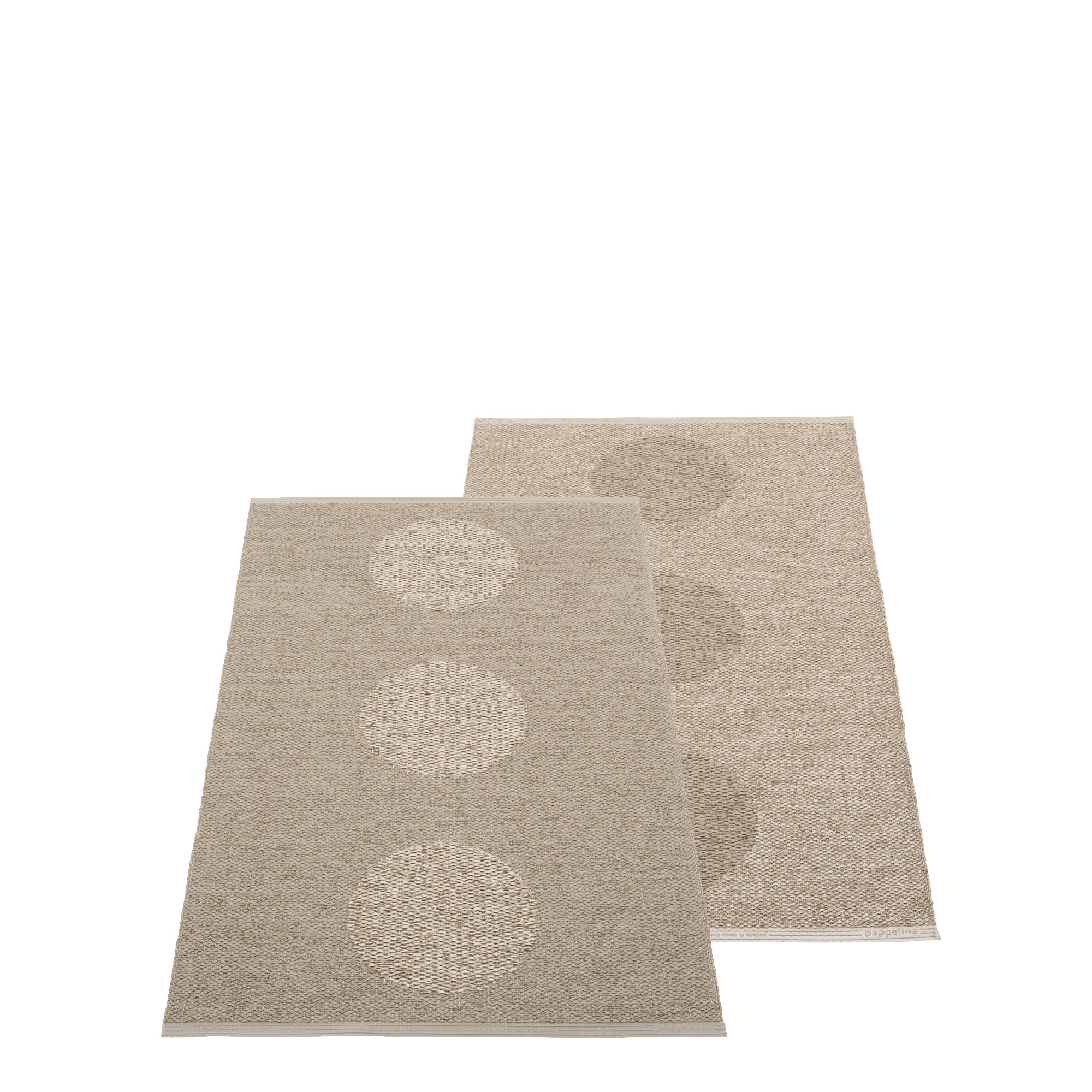 Pappelina - Vera Wendeteppich 2.0 (Bio Edition) | 70 x 120 cm / dark linen/linen metallic