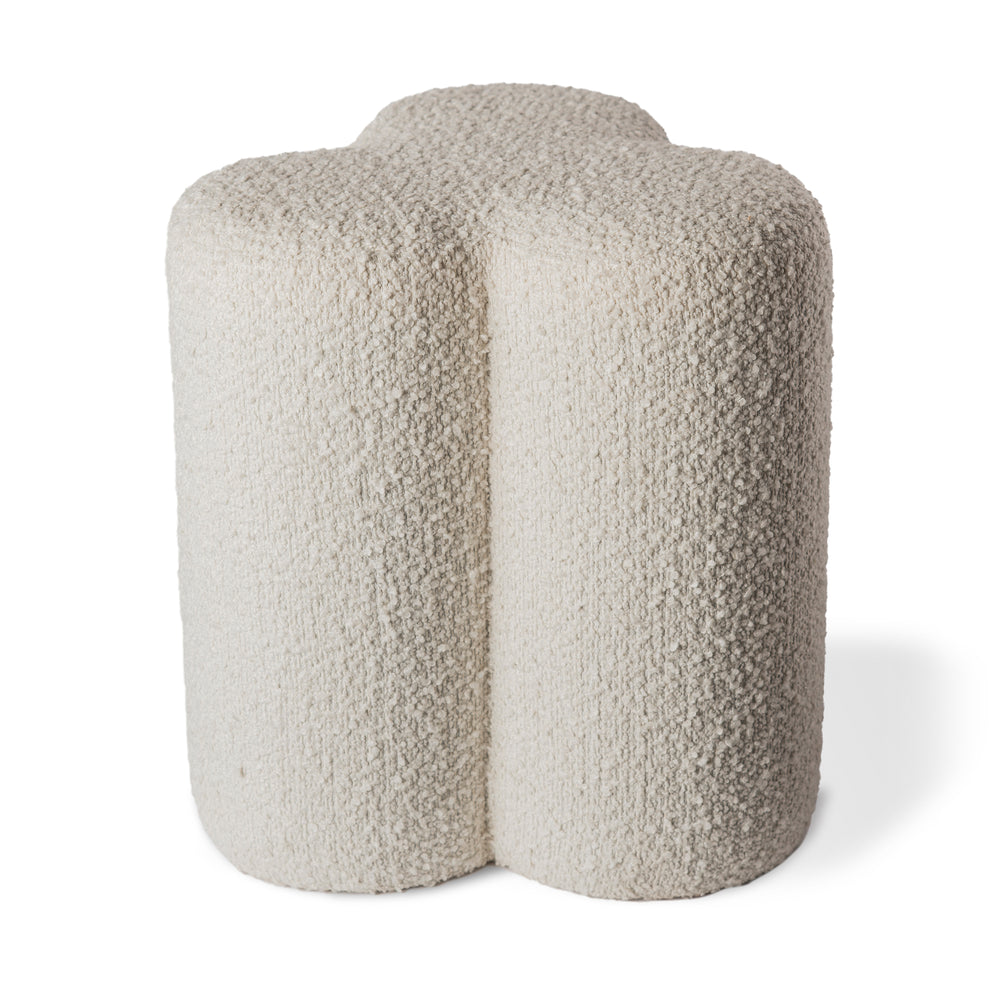 POLSPOTTEN - Clover Hocker | Bouclé ecru