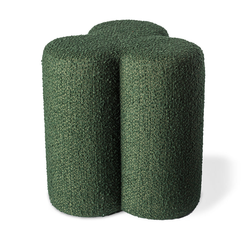 POLSPOTTEN - Clover Hocker | Bouclé grün