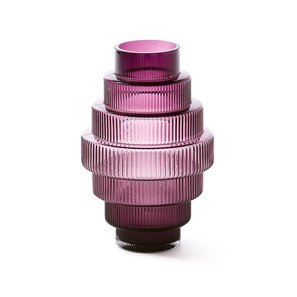 POLSPOTTEN - Steps Vase | S / dunkles lila