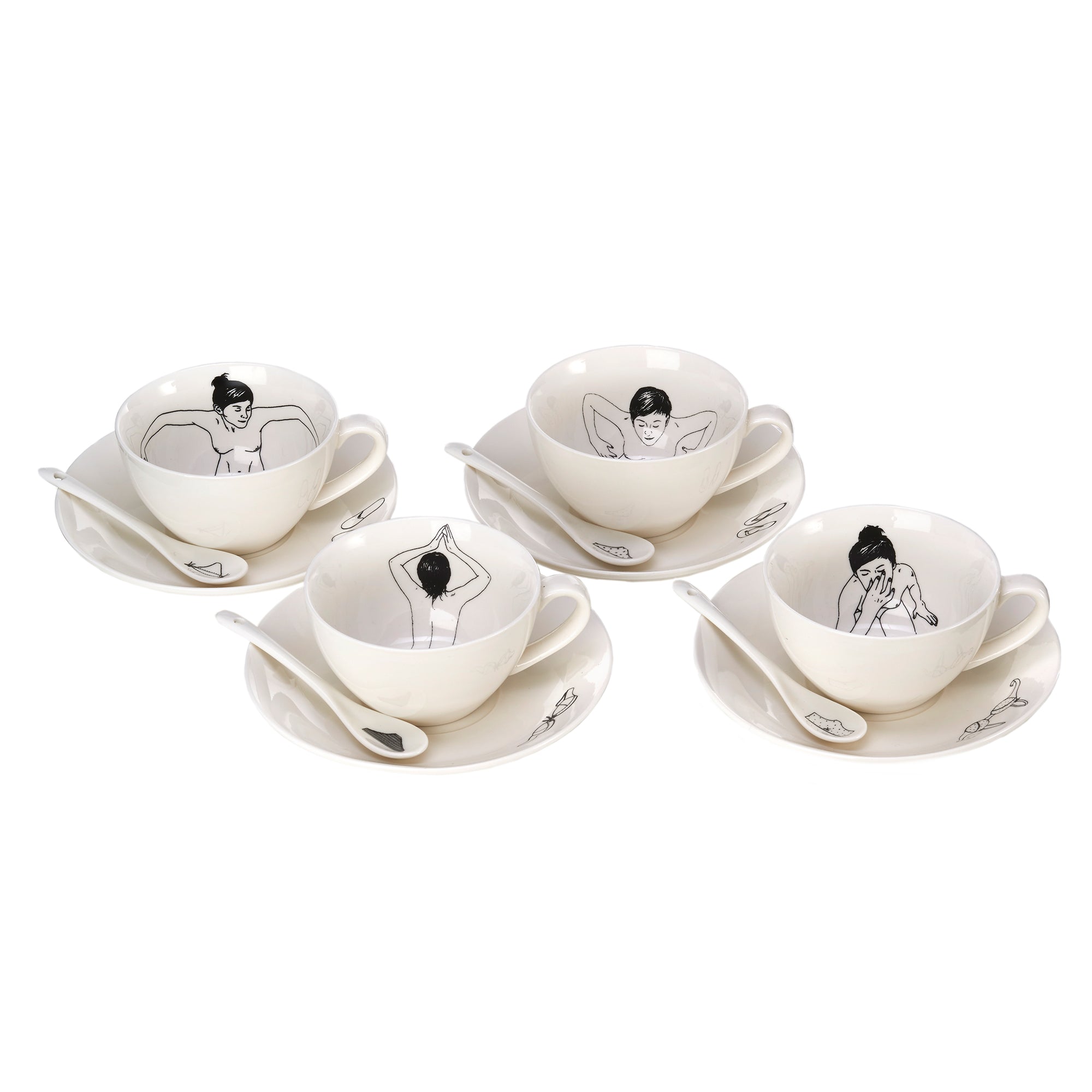 POLSPOTTEN - Undressed Tasse mit Untertasse | 