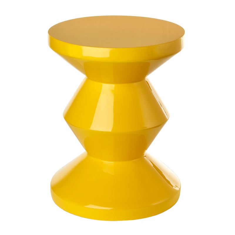 POLSPOTTEN - Zig Zag Hocker | Synthetisches Material / gelb