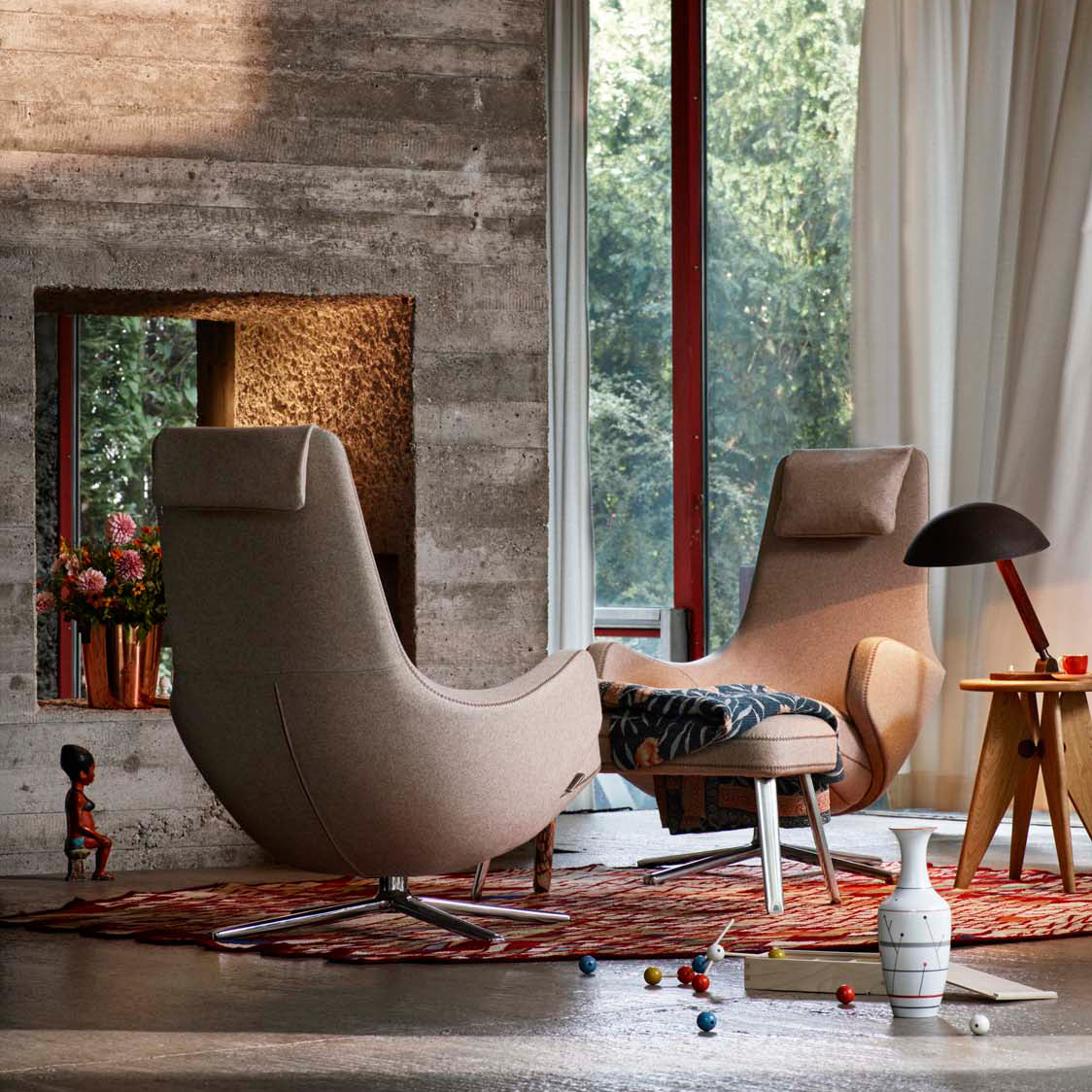 Vitra - Repos Sessel und Ottoman