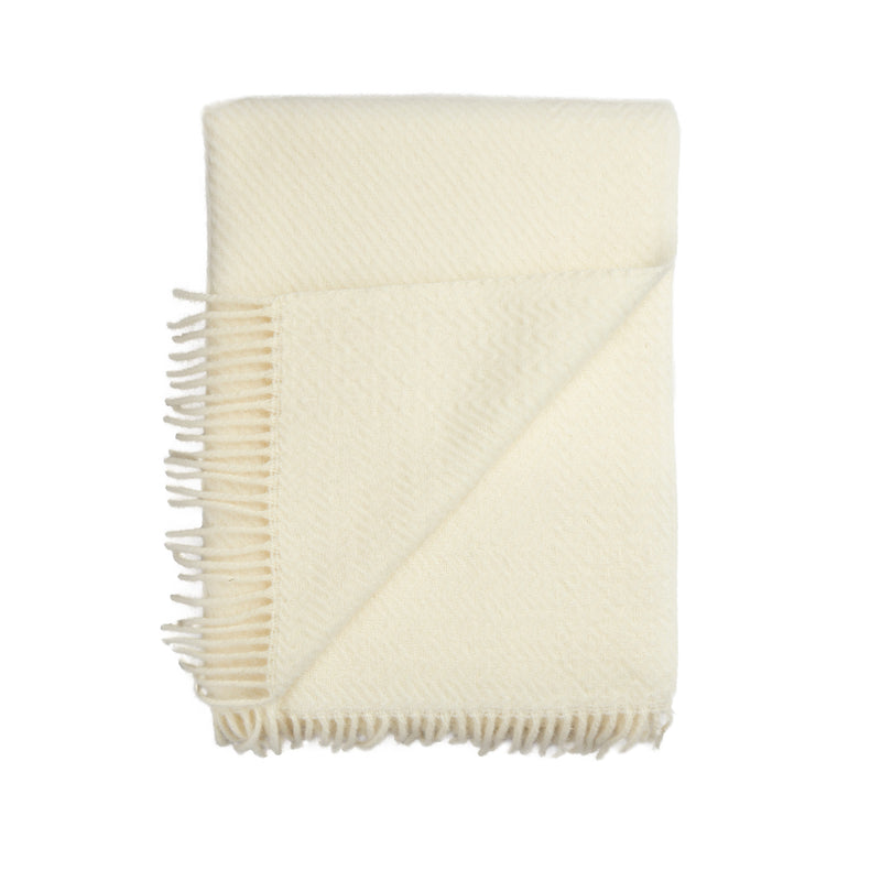 Røros Tweed - Kattefot Wolldecke | creme