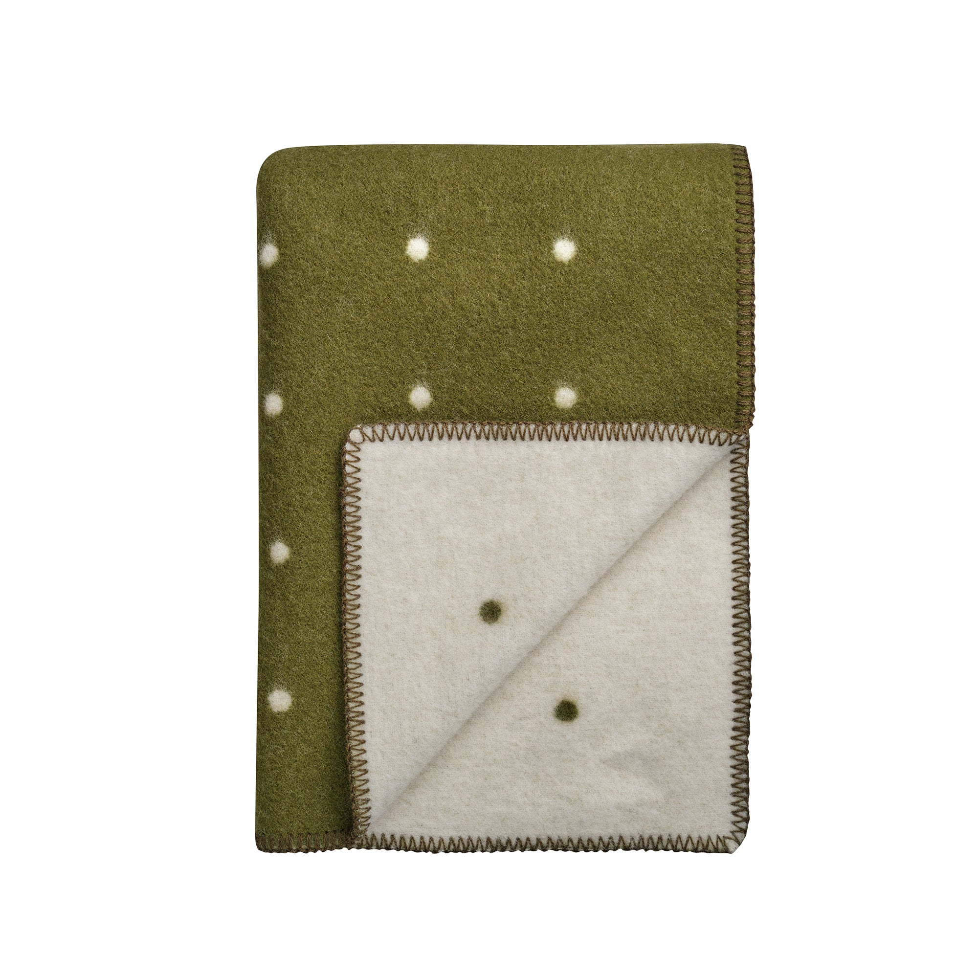 Røros Tweed - Pastille Wolldecke | green moss