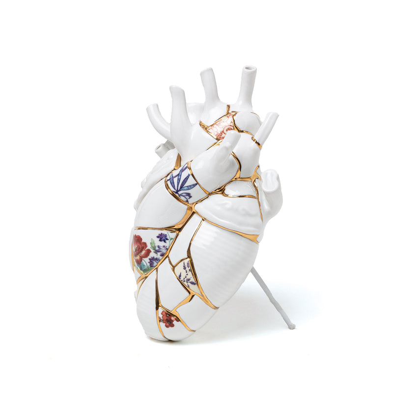 Seletti - Love in Bloom Heart Vase | Kintsugi
