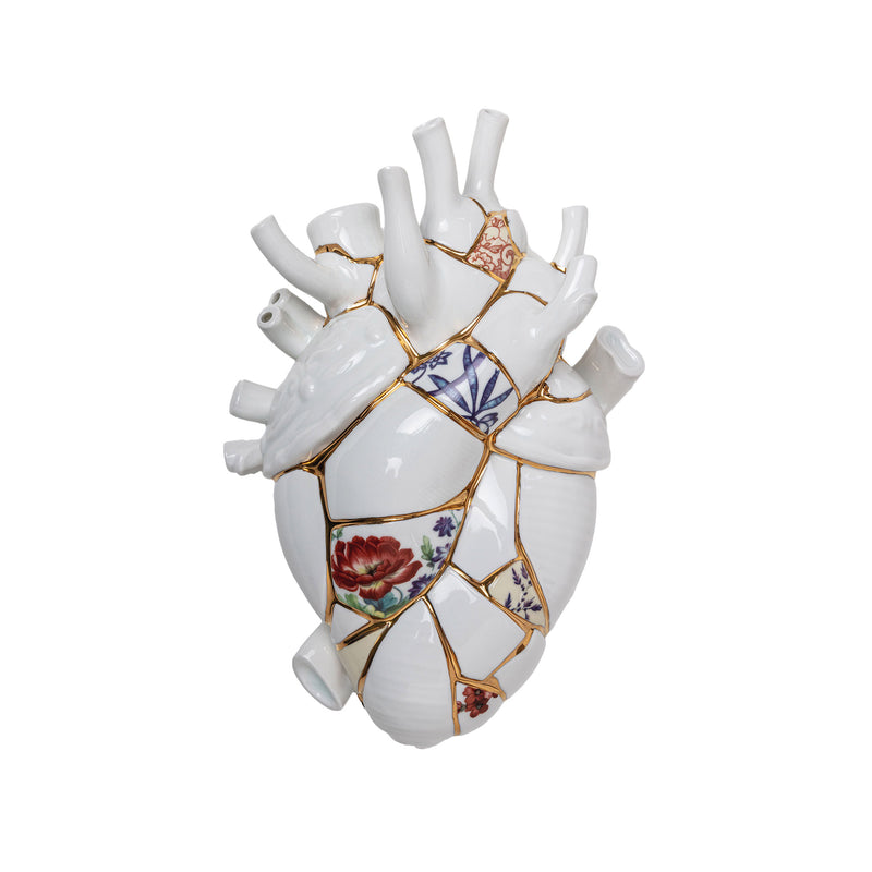 Seletti - Love in Bloom Heart Vase | Kintsugi