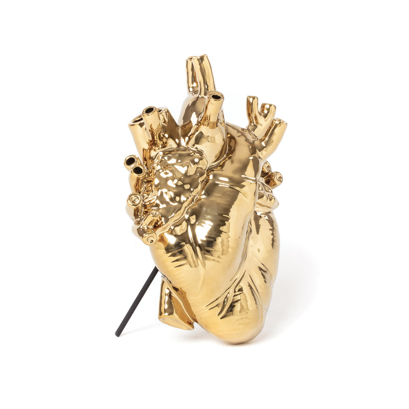 Seletti - Love in Bloom Heart Vase | gold