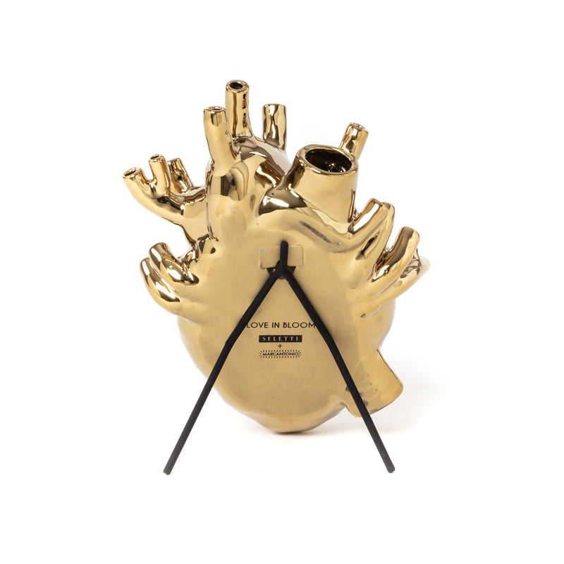 Seletti - Love in Bloom Heart Vase | gold