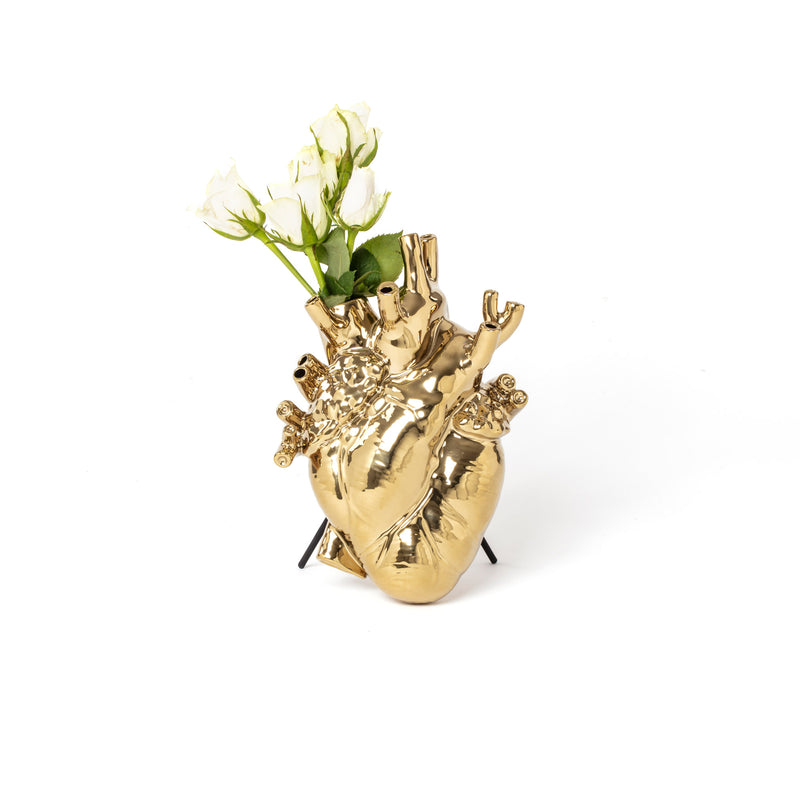 Seletti - Love in Bloom Heart Vase | gold