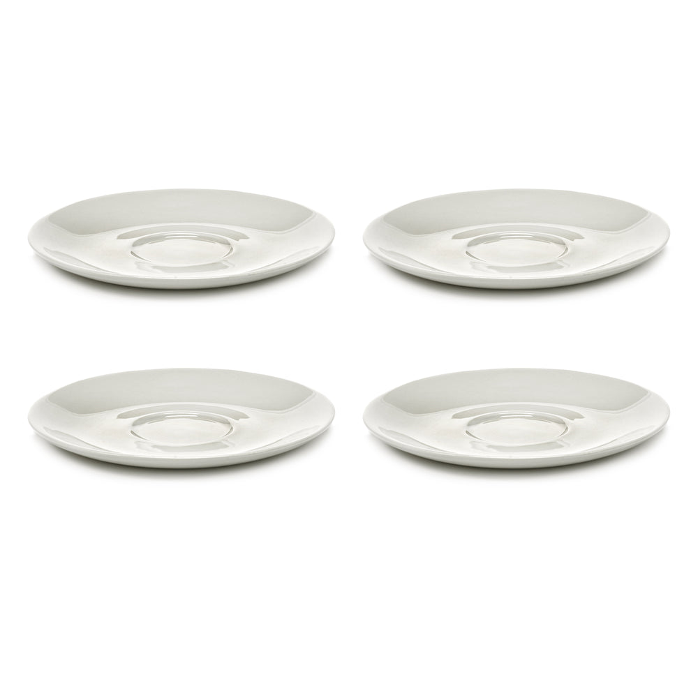 Serax - Zuma Untertasse zur Kaffeetasse by Kelly Wearstler | (4er-Set) / Salt / weiß