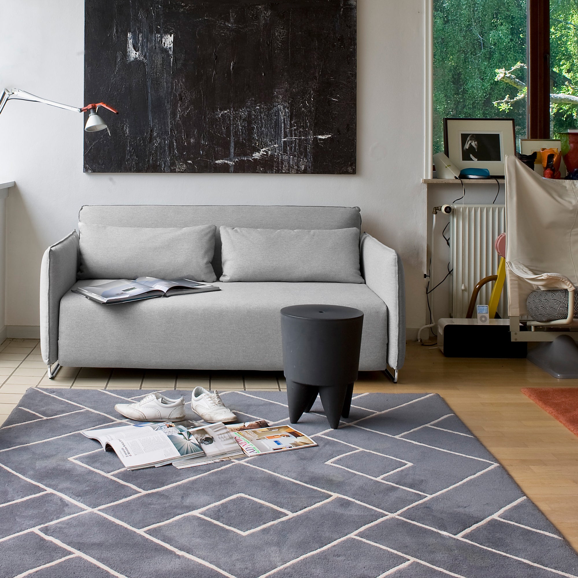 Softline - Cord Schlafsofa | Filz grau (620)