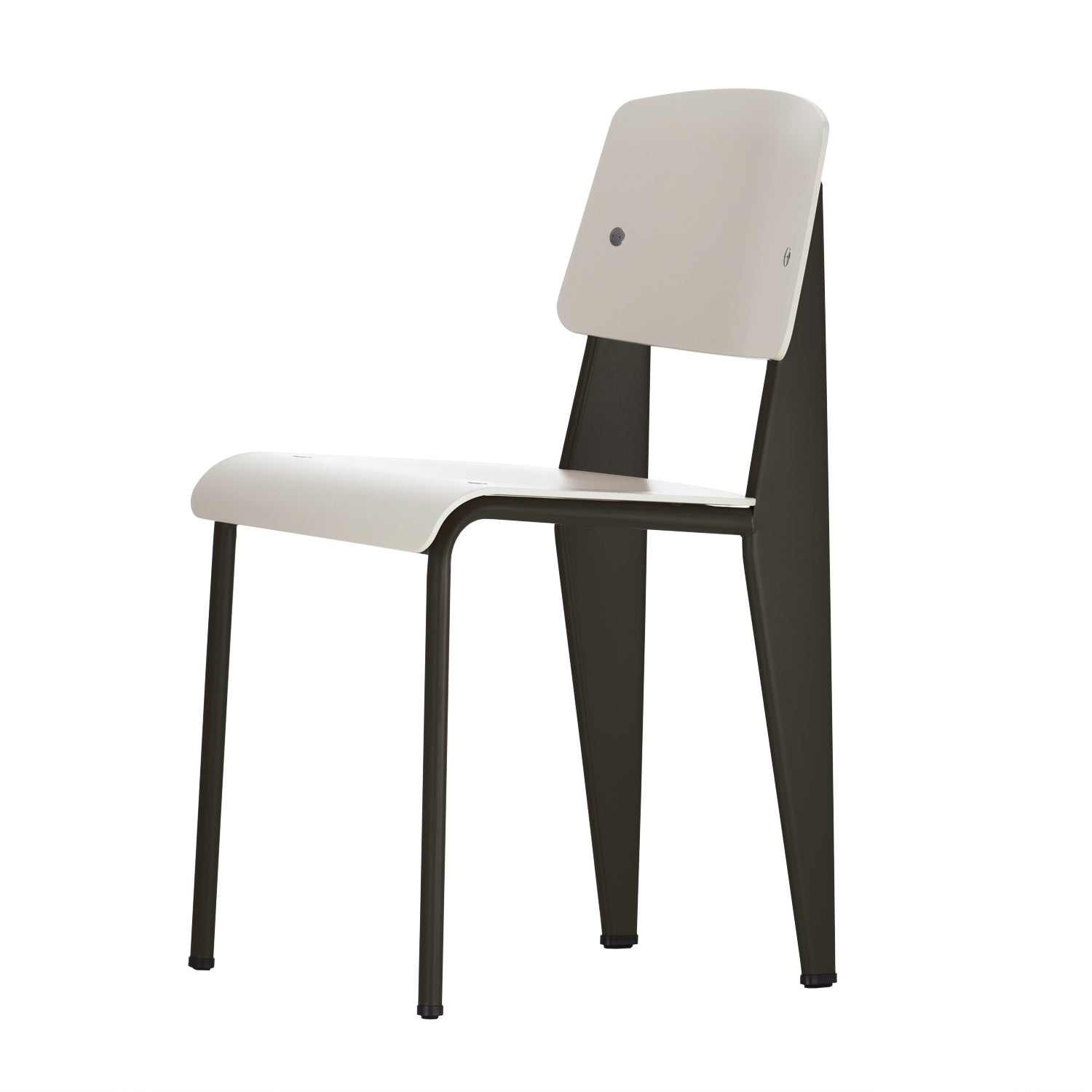 Vitra - Prouvé Standard SP Stuhl | warm grau / schwarz