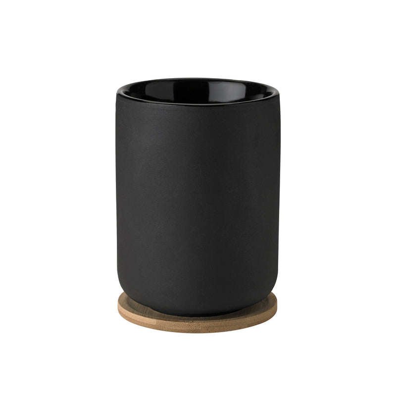 Stelton - Theo Teebecher mit Untersetzer | 0,25 l / schwarz