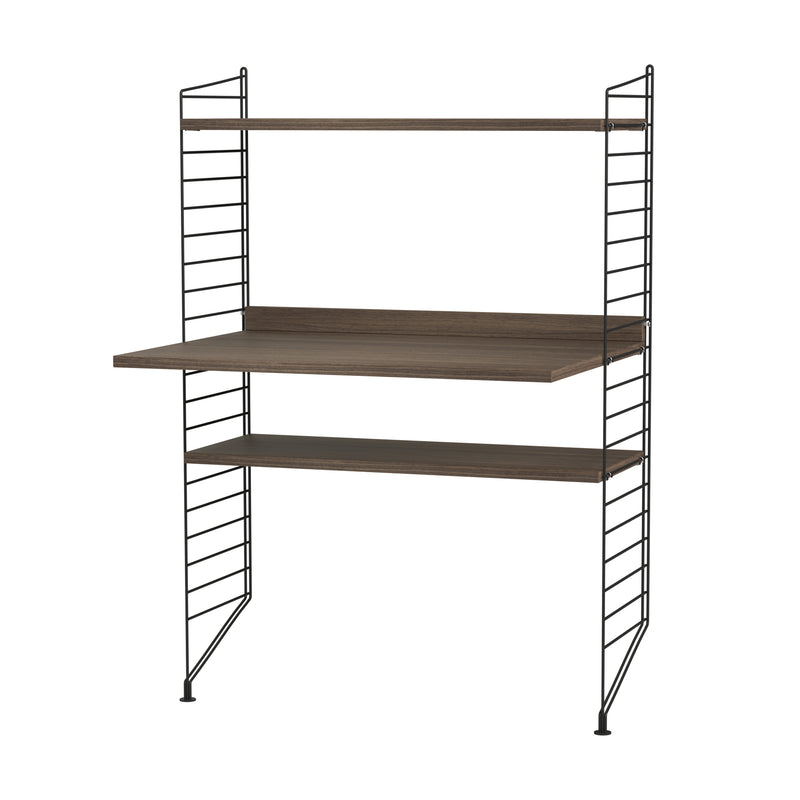 String - Arbeitsplatzkombination | 78 x 115 x 58 cm / Walnuss/schwarz