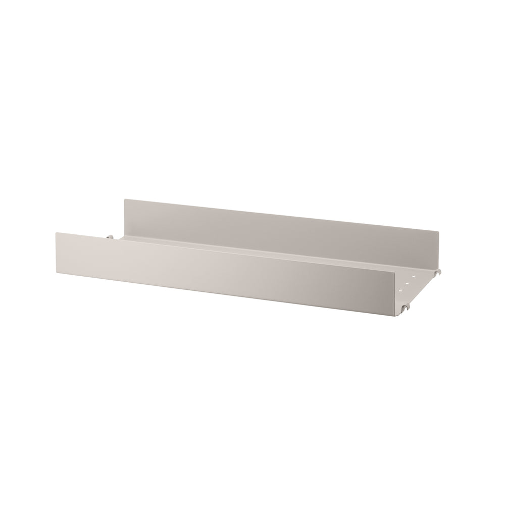 String - Metallboden mit hoher Kante | 58 x 20 cm / beige