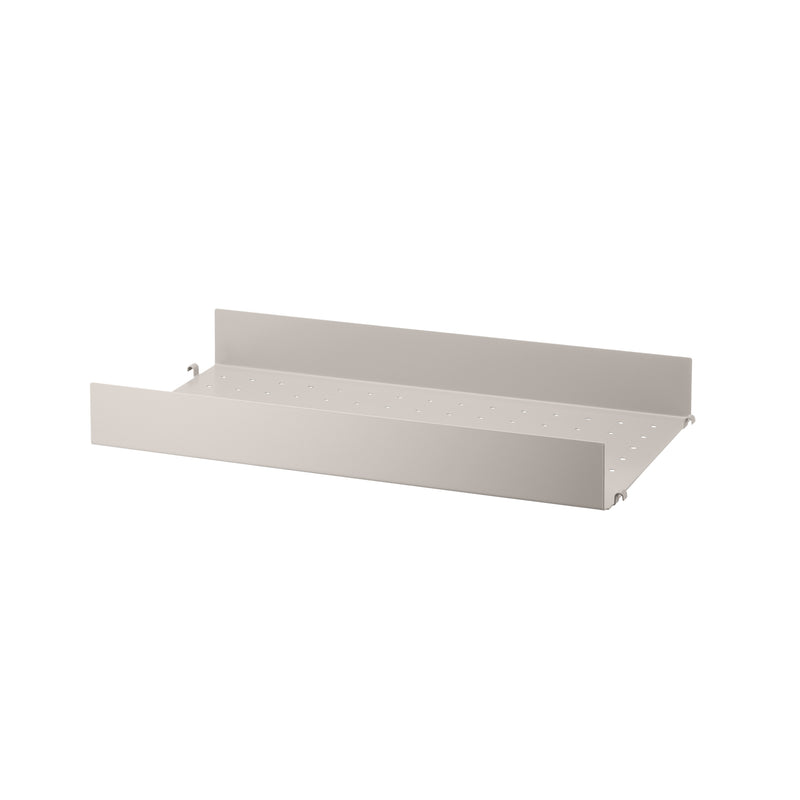 String - Metallboden mit hoher Kante | 58 x 30 cm / beige